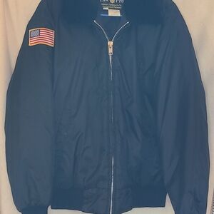 LawPro Black Bomber Jacket with Flag Patch